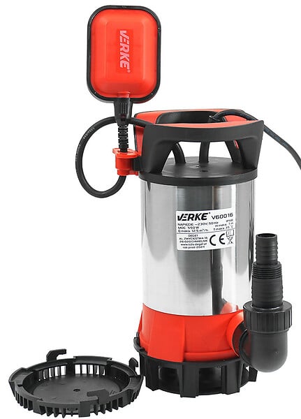 ENTREPOT BRICO - Pompe vide cave submersible Eau Sale Et Propre  550W avec flotteur - large