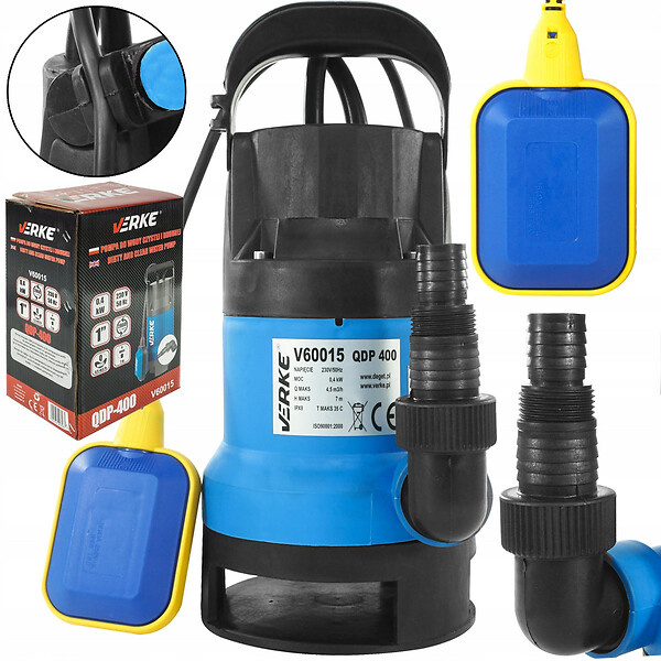 ENTREPOT BRICO - Pompe  submersible vide cave Eaux propre Sales 400 W avec flotteur - large