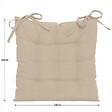 CENTRALE BRICO - Set de 4 Galettes de chaise Popy, beige l.38 x H.38 cm - vignette
