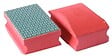 BERG - Set de tampons de ponçage manuel diamant - comprenant K50-vert, K100-noir, K200-rouge - 55 x 90 mm - vignette