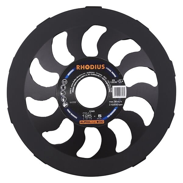 RHODIUS - Disque de tronconnage diamant - ALPHALINE - DS41  - 125 X 5,0 X 7,0 X 22,23mm - large