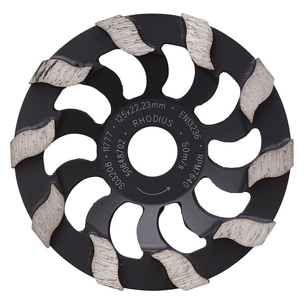 RHODIUS - Disque de tronconnage diamant - ALPHALINE - DS41  - 125 X 5,0 X 7,0 X 22,23mm - large