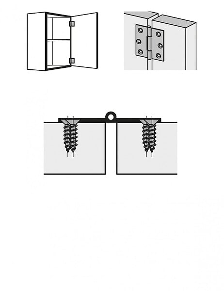 HETTICH - Lot de 2 paumelles acier pour meuble HETTICH, L.50 x l.40 mm - large