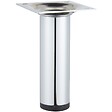 HETTICH - Pied de meuble cylindrique fixe acier chromé gris, 10 cm - vignette
