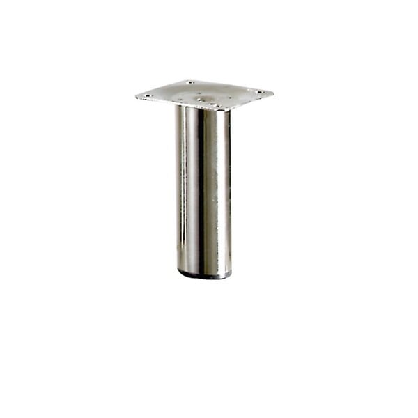 HETTICH - Pied de meuble cylindrique fixe acier brossé gris, 10 cm - large