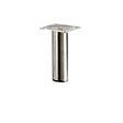 HETTICH - Pied de meuble cylindrique fixe acier brossé gris, 10 cm - vignette
