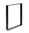 CENTRALE BRICO - Pied pour meubles, tables et bars rectangle à visser acier mat noir, 38,5 cm - vignette