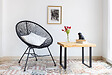 CENTRALE BRICO - Pied pour meubles, tables et bars rectangle à visser acier mat noir, 38,5 cm - vignette