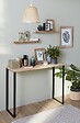 CENTRALE BRICO - Pied pour meubles, tables et bars rectangle à visser acier mat noir, 38,5 cm - vignette
