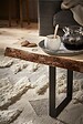 CENTRALE BRICO - Pied pour meubles, tables et bars rectangle à visser acier mat noir, 38,5 cm - vignette