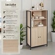 TECTAKE - Buffet Doncaster 60x38x125cm Bois clair industriel, Chêne Sonoma - vignette