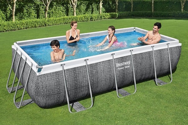 BESTWAY - Piscine tubulaire Power Steel - Rectangulaire - 404x201x100cm - large
