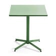 OVIALA - Table de jardin carrée bistro inclinable en acier vert cactus - Palavas - vignette