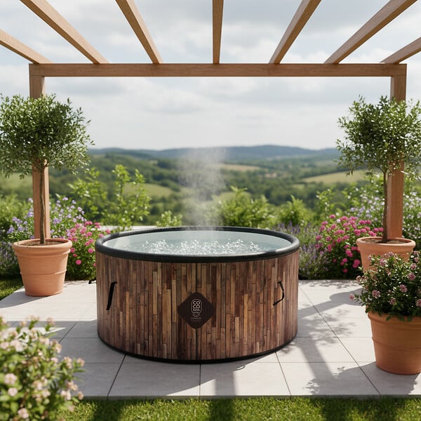 COCO SPA - Coco Spa Bali Spa Gonflable - 150 Cm De Diamètre - 800 Litres - Moteur 2240 W - 2 à 4 Personnes - large