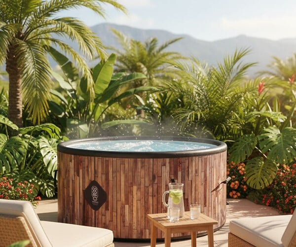 COCO SPA - Coco Spa Bali Spa Gonflable - 150 Cm De Diamètre - 800 Litres - Moteur 2240 W - 2 à 4 Personnes - large
