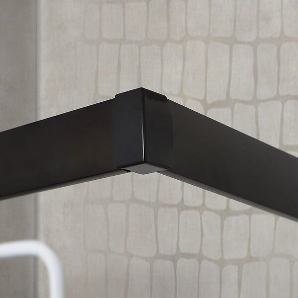 KIAMAMI VALENTINA - Angle Carré Design 70X70 Cadre Noir Opaque Verre Trempé Mat 6 Mm | City - large
