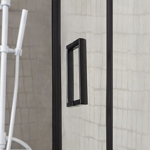 KIAMAMI VALENTINA - Angle Carré Design 70X70 Cadre Noir Opaque Verre Trempé Mat 6 Mm | City - large