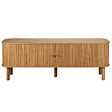 OVIALA - Meuble TV scandinave rectangulaire 2 portes L150 cm effet bois clair - Taylor - vignette
