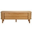 OVIALA - Meuble TV scandinave rectangulaire 2 portes L150 cm effet bois clair - Taylor - vignette