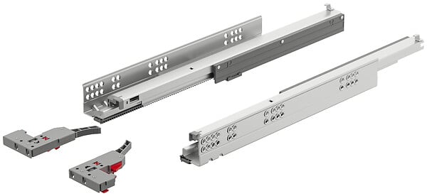 HANGER - Paire de coulisses MATRIX 450mm avec amortisseur + 2 attaches - 433.03.654 - large