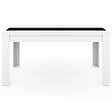 ID MARKET - Table à manger rectangle GEORGIA 8 personnes blanche et noire 160 x 80 cm - vignette