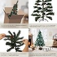 TECTAKE - Sapin de Noël artificiel avec pommes de pin et support métallique 180 cm vert - vignette