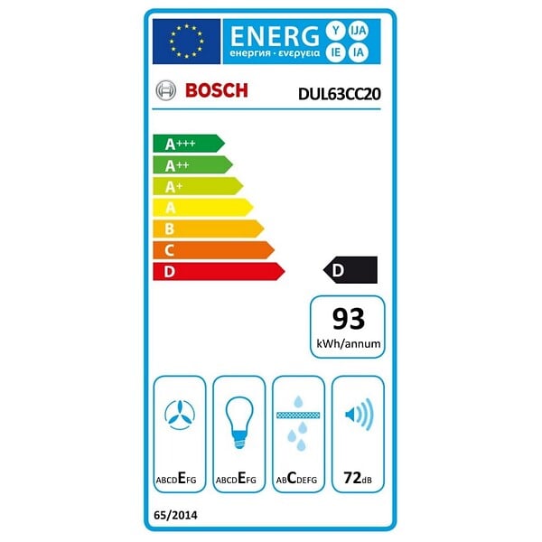 BOSCH - Hotte visière 350m³/h BOSCH 60cm, DUL63CC20 - large