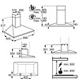 ELECTROLUX - hotte décorative murale 90cm 603m3/h noir - eff90462ok - vignette
