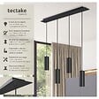 TECTAKE - Plafonnier Lumea, 4 lampes, câbles réglables en longueur noir - vignette
