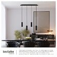 TECTAKE - Plafonnier Lumea, 4 lampes, câbles réglables en longueur noir - vignette
