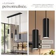 TECTAKE - Plafonnier Lumea, 4 lampes, câbles réglables en longueur noir - vignette
