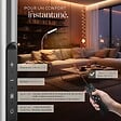 TECTAKE - Lampe de sol Prisma LED, 5 modes d'éclairage, 12 W, dimmable argent - vignette