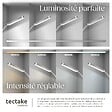 TECTAKE - Lampe de sol Prisma LED, 5 modes d'éclairage, 12 W, dimmable argent - vignette