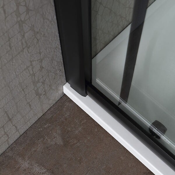 KIAMAMI VALENTINA - Cabine Douche 90X90 Profile Noir Opaque Cristal 6Mm Transparent | City - large