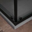 KIAMAMI VALENTINA - Cabine De Douche 80X120 Cadre Noir Mat Verre Sérigraphié 6Mm | City - vignette