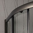 KIAMAMI VALENTINA - Cabine De Douche Semi-Circulaire Avec Cristal Transparent Et Profil Noir Mat | City - vignette