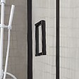 KIAMAMI VALENTINA - Douche Angle Carré Avec Profil Noir Opaque 80X80x190 Cm | City - vignette