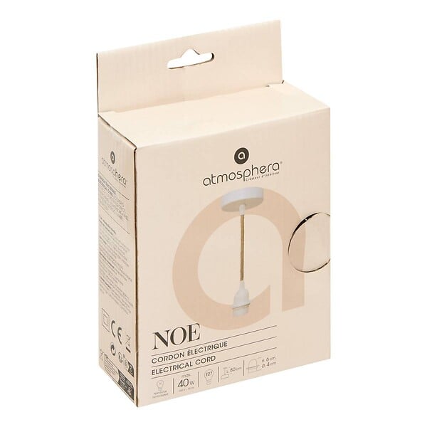 ATMOSPHERA - Cordon électrique Noe beige H100cm - large