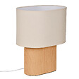 COREP - Lampe de table céramique et lin - Santorini - Naturel - 38cm - vignette