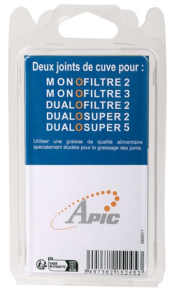 APIC - Lot de 2 joints pour filtres Dualo 2 et Mono 2 - large