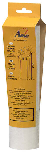 APIC - Cartouche ultrafine thermosoudée - H.24,75cm - large