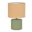 COREP - Lampe à poser - Céramique et raphia - Lichen - E14 7W max - vignette