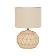 COREP - Lampe de table - Céramique et rotin - Cyclades - Ivoire mat - Douille E27 - vignette