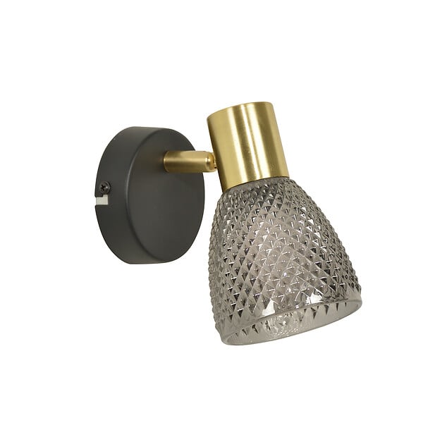 COREP - Spot verre GIADA noir mat E14 - large