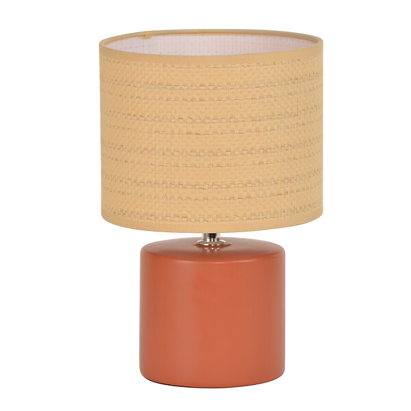 COREP - Lampe à poser céramique raphia Terracotta mat E14 - large