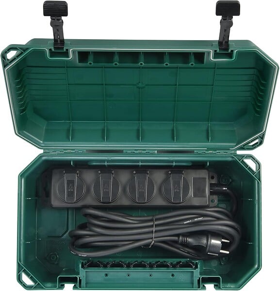 ELECTRALINE - Boite etanche IP54 + multiprises HO5RRF 3x1,5 4p 5m - large