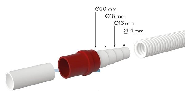 ASPEN - Connecteur adaptateur - Ø 20mm- réf : 9899-145-01 - ASPEN - large