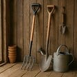 VITO - Fourche de jardin 4 dents avec manche en bois et poignée en Y VITO - vignette