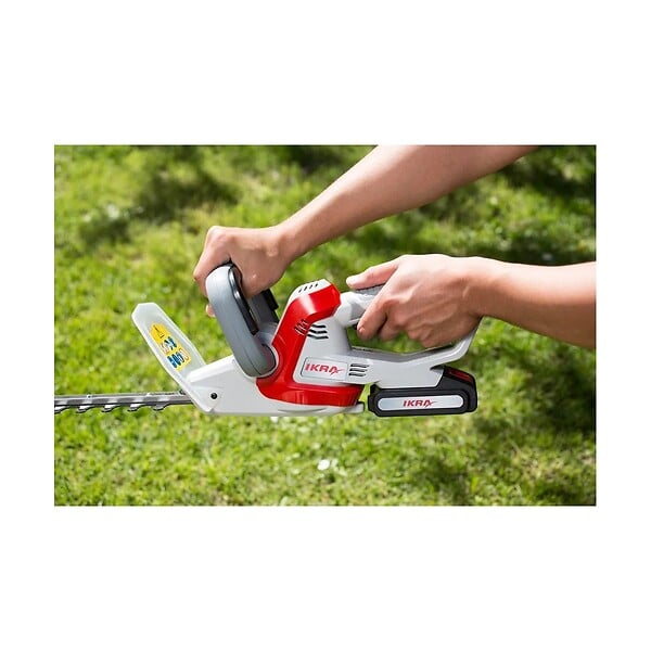 IKRA - Taille haie sans fil 20V - Lame de coupe 54 cm - Batterie Lithium 2.0Ah + Chargeur 20V - Très léger IKRA - large