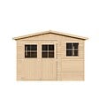 TIMBELA - Abri de jardin en bois AVEC LES PLANCHERS IMPRÉGNÉ - H226xl324xL516 cm / 15 m² - M337+M337G - vignette